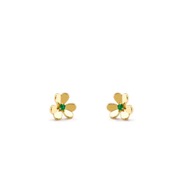 [AuraEcho Jewelry]FRIVOLE  FLOWER MALACHITE EARRINGS