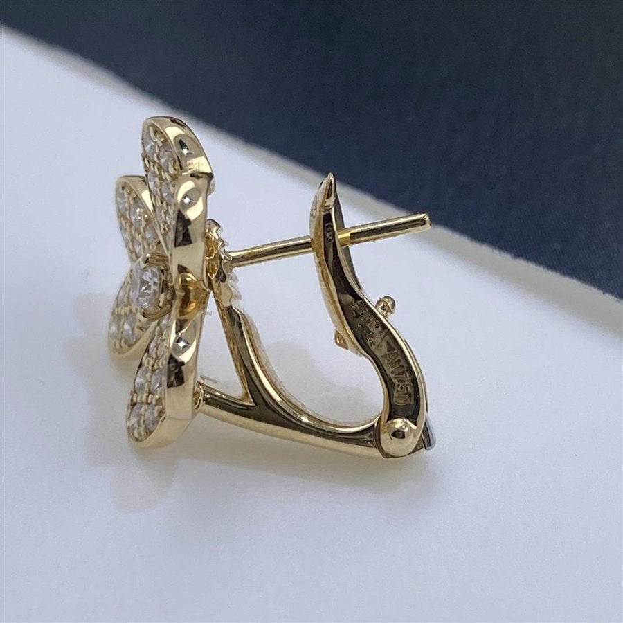 [AuraEcho Jewelry]FRIVOLE GOLD FLOWER DIAMOND EARRINGS