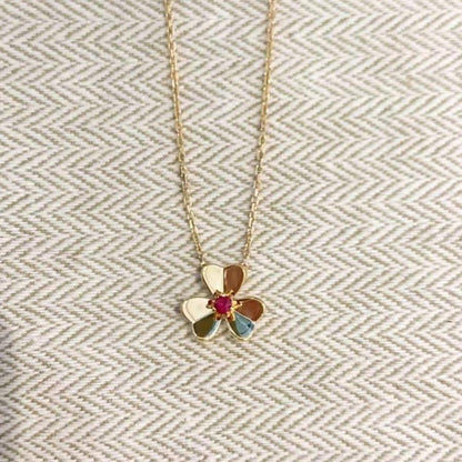 [AuraEcho Jewelry]FRIVOLE GOLD FLOWER NECKLACE