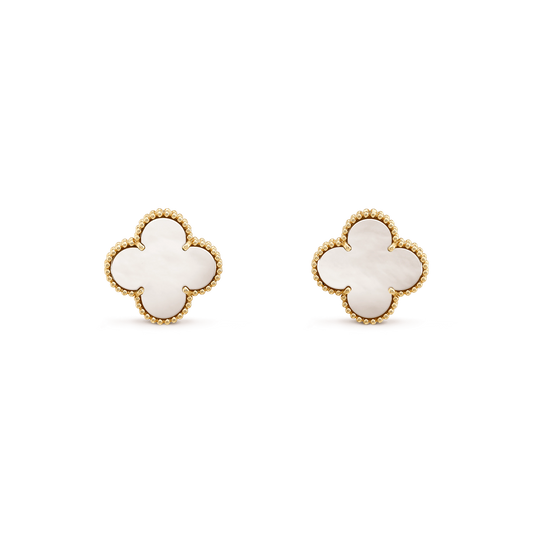 [AuraEcho Jewelry]CLOVER MINI GOLD EARRINGS