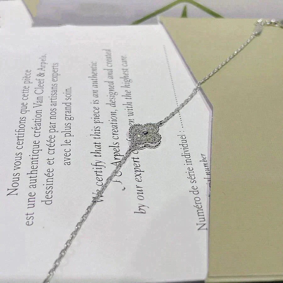 [AuraEcho Jewelry]CLOVER  SINGLE FLOWER BRACELET SILVER