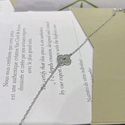 [AuraEcho Jewelry]CLOVER  SINGLE FLOWER BRACELET SILVER