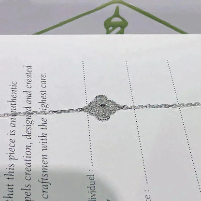 [AuraEcho Jewelry]CLOVER  SINGLE FLOWER BRACELET SILVER