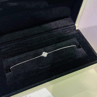 [AuraEcho Jewelry]CLOVER  SINGLE FLOWER BRACELET SILVER