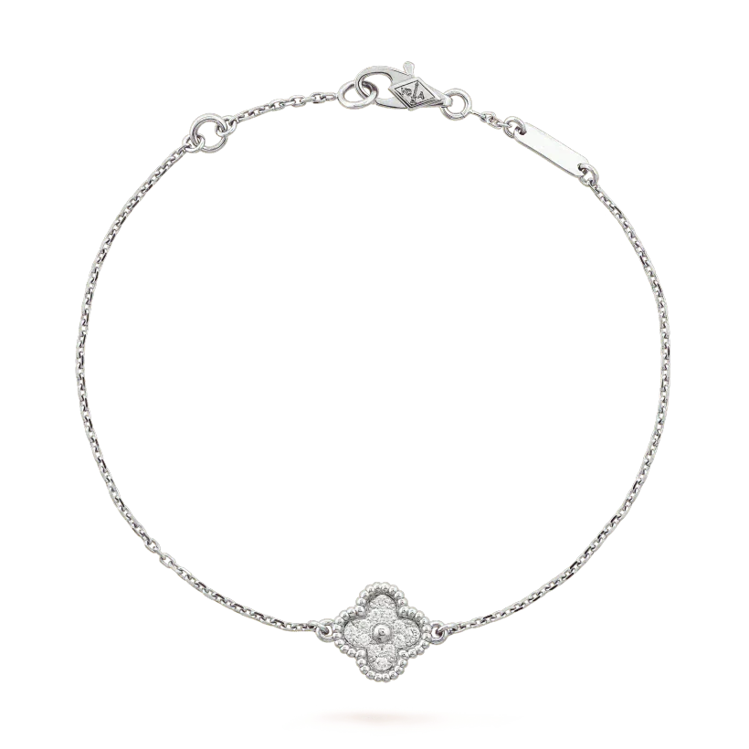 [AuraEcho Jewelry]CLOVER  SINGLE FLOWER BRACELET SILVER