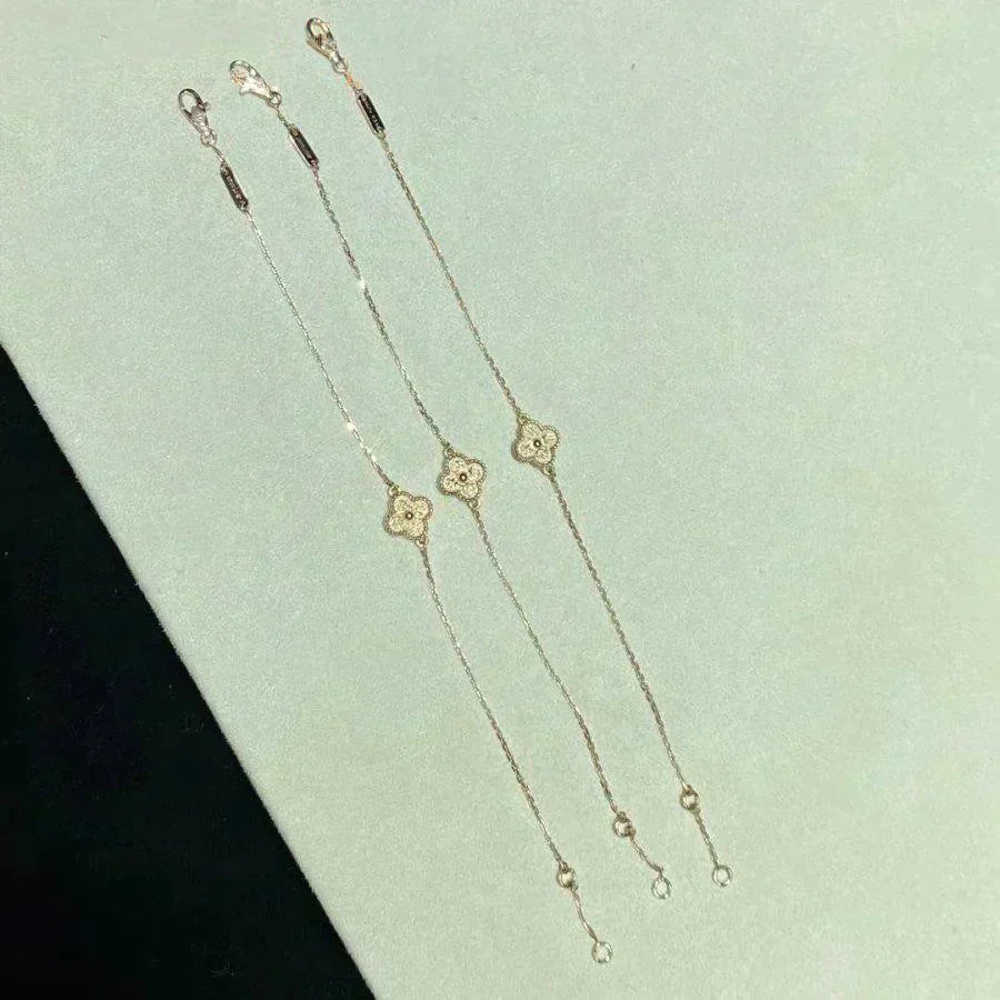 [AuraEcho Jewelry]CLOVER SINGLE FLOWER BRACELET