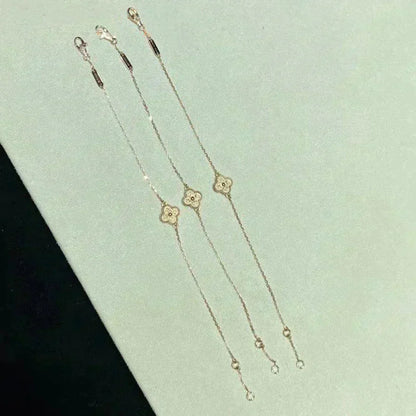 [AuraEcho Jewelry]CLOVER SINGLE FLOWER BRACELET