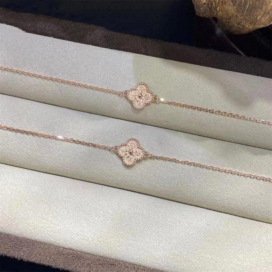 [AuraEcho Jewelry]CLOVER SINGLE FLOWER BRACELET