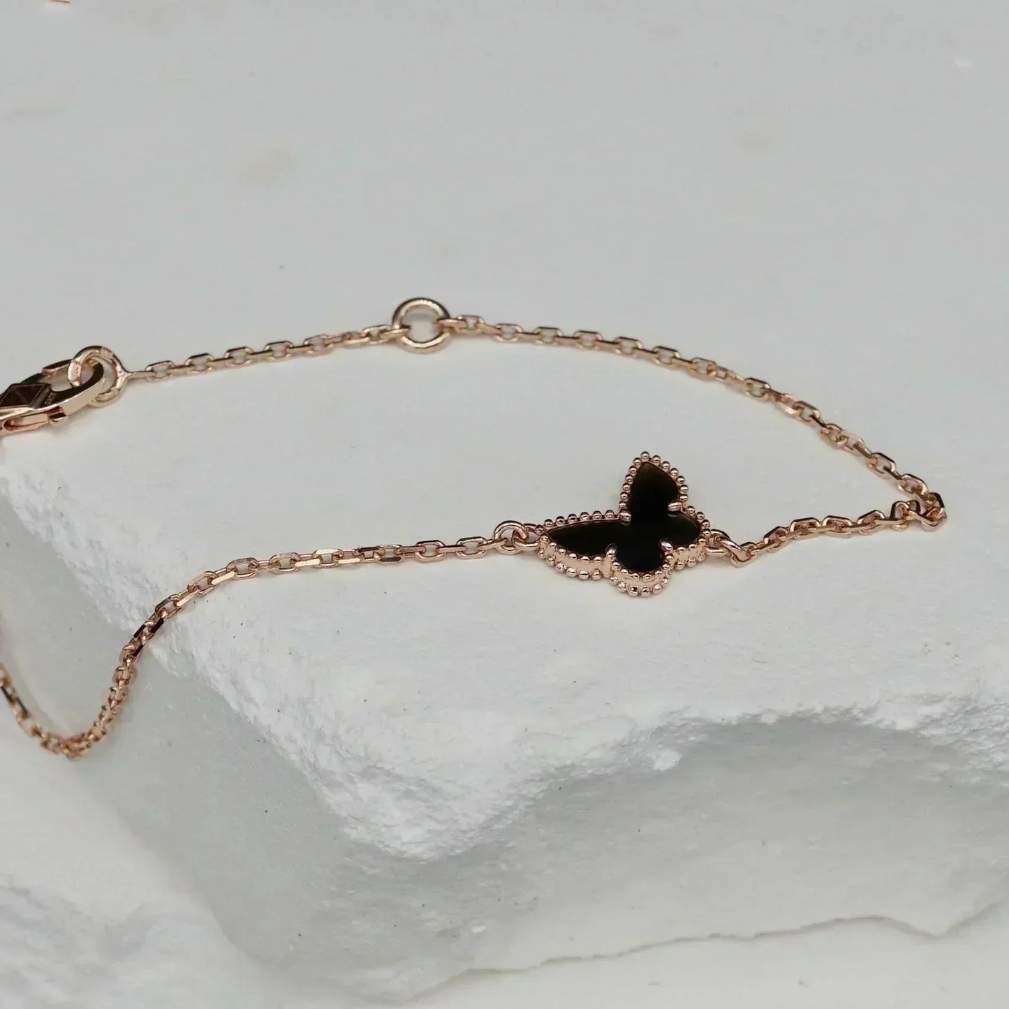 [AuraEcho Jewelry]BUTTERFLY ONYX  BUTTERFLY BRACELET