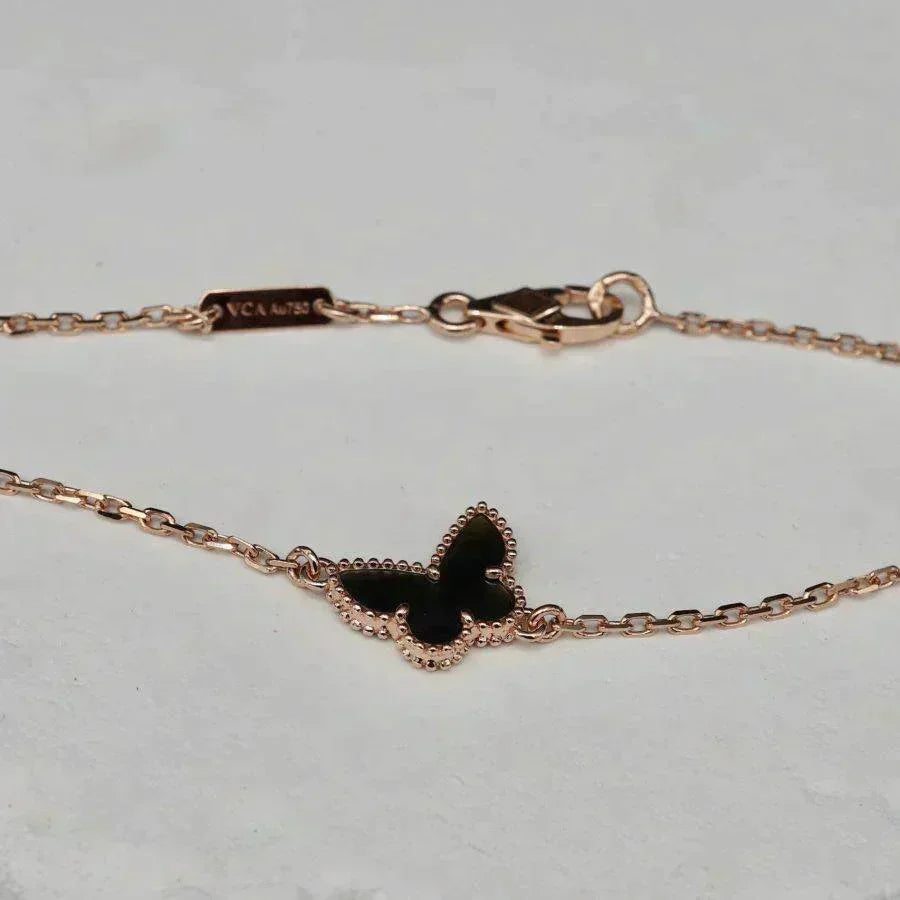 [AuraEcho Jewelry]BUTTERFLY ONYX  BUTTERFLY BRACELET