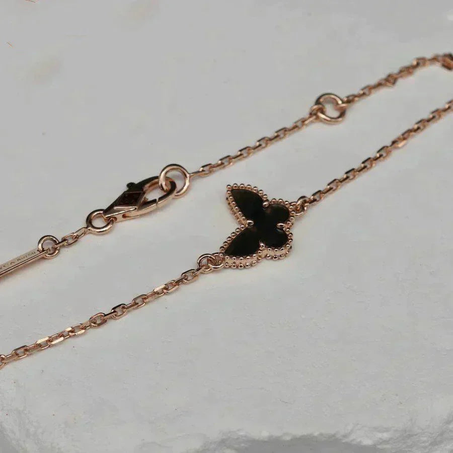 [AuraEcho Jewelry]BUTTERFLY ONYX  BUTTERFLY BRACELET