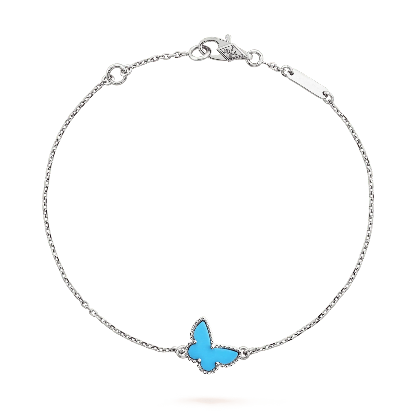 [AuraEcho Jewelry]BUTTERFLY TURQUOISE BUTTERFLY BRACELET SILVER