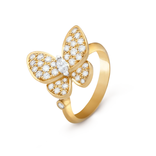[AuraEcho Jewelry]BUTTERFLY DIAMOND RING