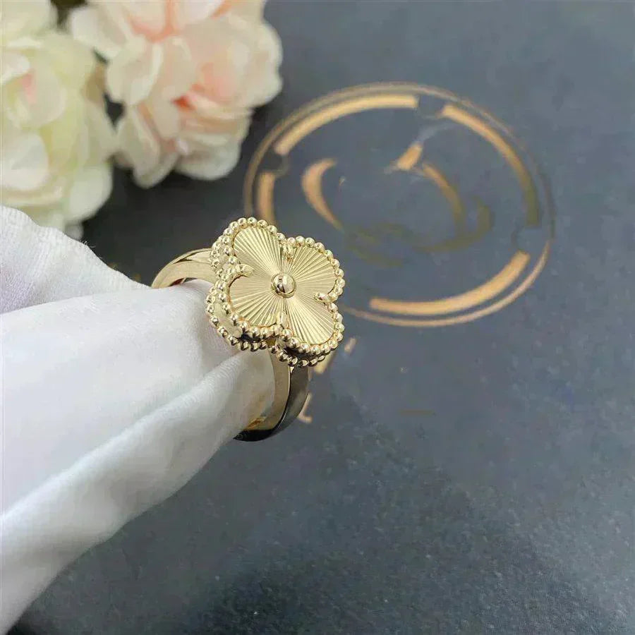 [AuraEcho Jewelry]CLOVER GOLD RING