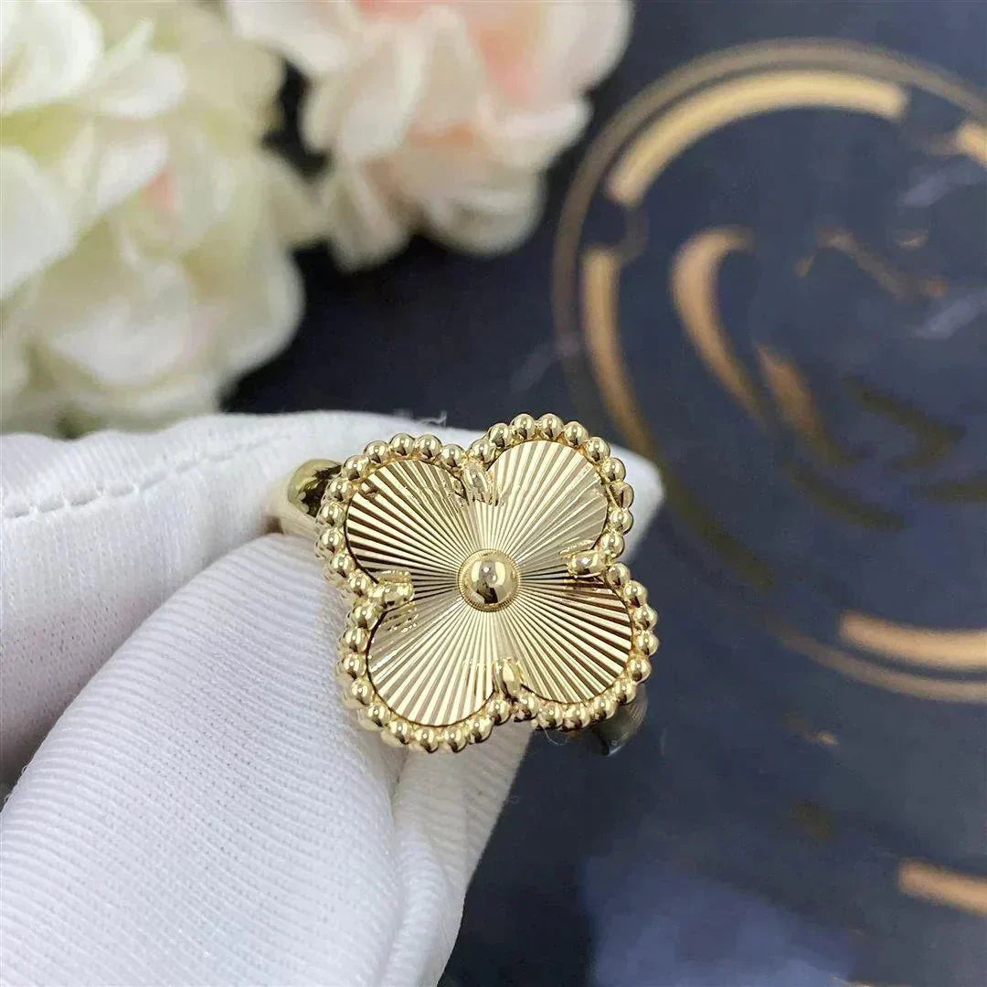 [AuraEcho Jewelry]CLOVER GOLD RING