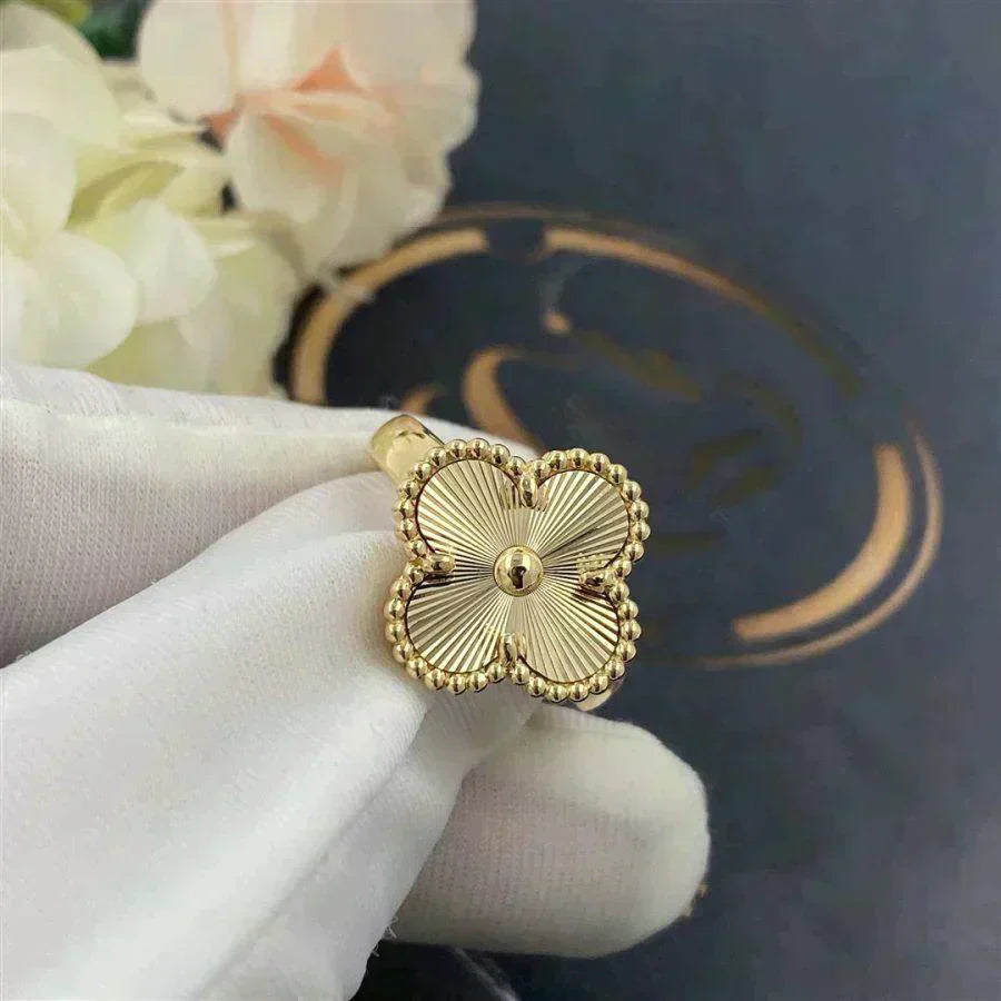 [AuraEcho Jewelry]CLOVER GOLD RING