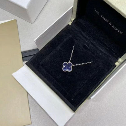[AuraEcho Jewelry]CLOVER 15MM PIETERSITE NECKLACE SILVER