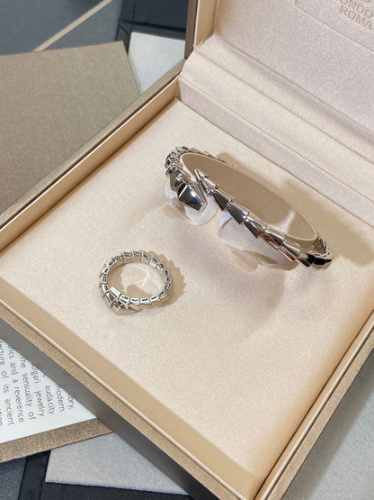 [AuraEcho Jewelry]SERPENTI VIPER SILVER BRACELET