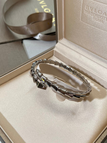 [AuraEcho Jewelry]SERPENTI VIPER SILVER BRACELET