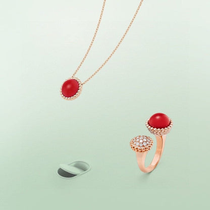 [AuraEcho Jewelry]PERLEE COULEURS DIAMOND ROSE GOLD BETWEEN THE FINGER RING