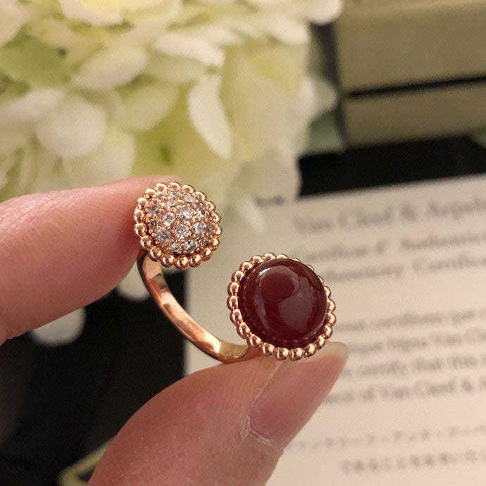 [AuraEcho Jewelry]PERLEE COULEURS DIAMOND ROSE GOLD BETWEEN THE FINGER RING