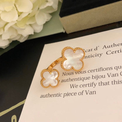 [AuraEcho Jewelry]CLOVER BETWEEN THE FINGER RING
