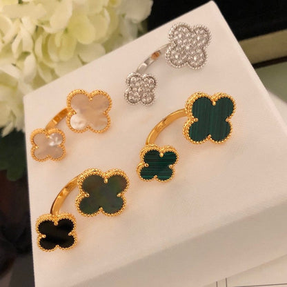 [AuraEcho Jewelry]CLOVER BETWEEN THE FINGER RING