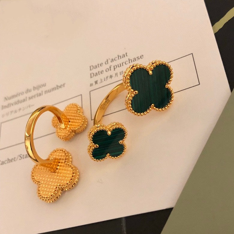 [AuraEcho Jewelry]CLOVER BETWEEN THE FINGER RING