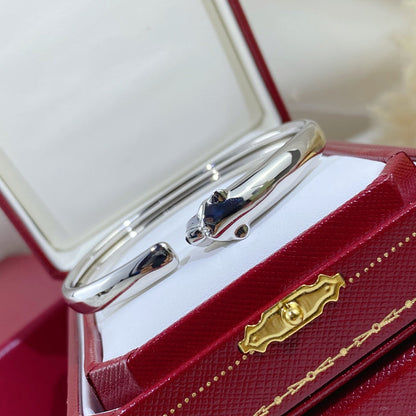 [AuraEcho Jewelry]PANTHERE SILVER OPEN BRACELET