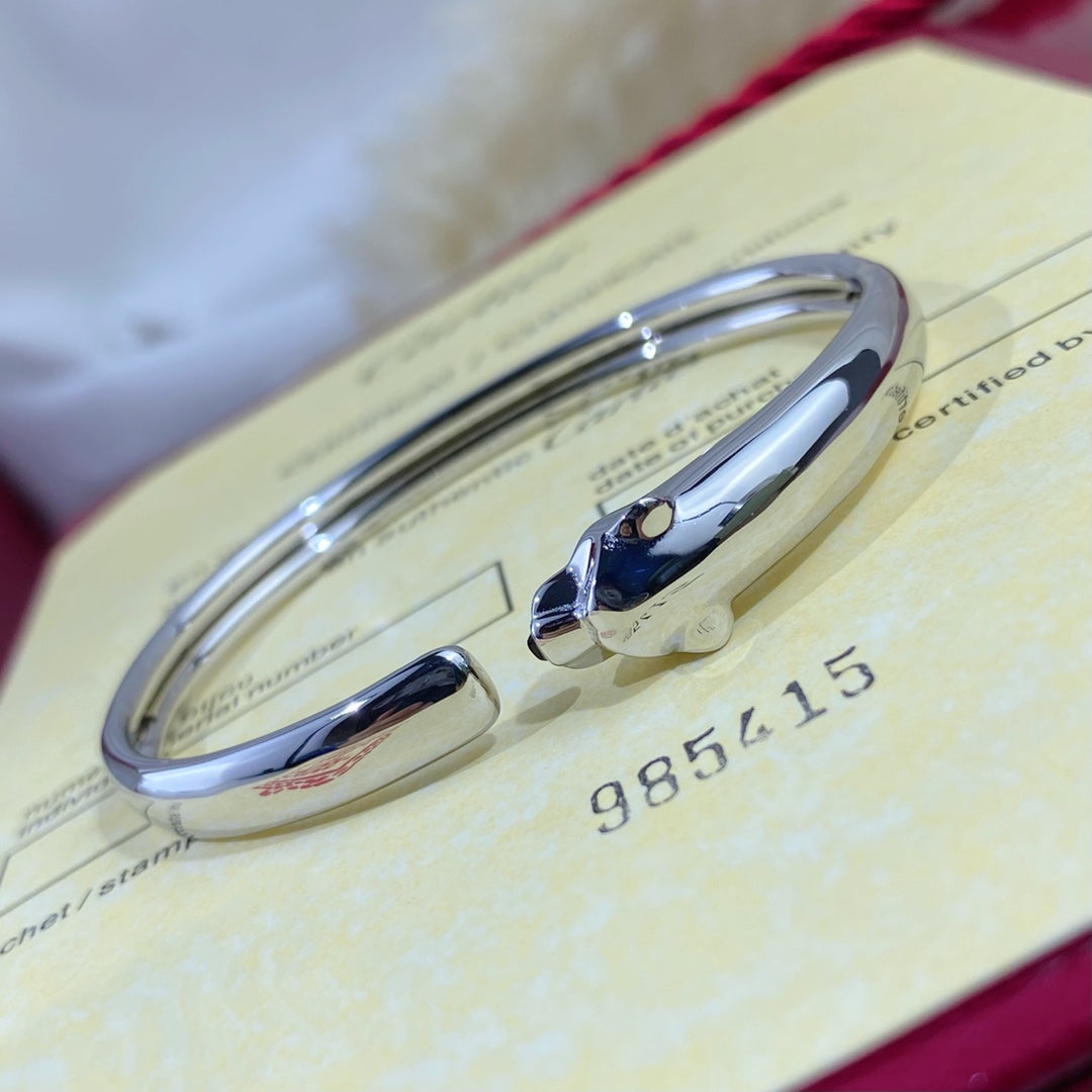 [AuraEcho Jewelry]PANTHERE SILVER OPEN BRACELET