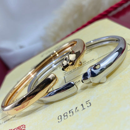 [AuraEcho Jewelry]PANTHERE SILVER OPEN BRACELET