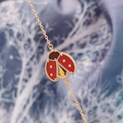 [AuraEcho Jewelry]LUCKY SPRING 1 MOTIF PINK GOLD BRACELET