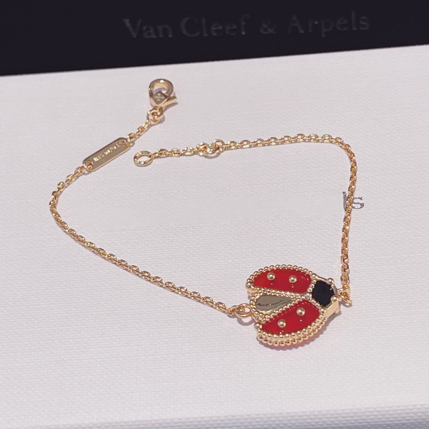 [AuraEcho Jewelry]LUCKY SPRING 1 MOTIF PINK GOLD BRACELET