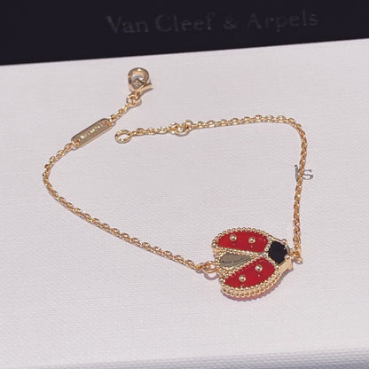 [AuraEcho Jewelry]LUCKY SPRING 1 MOTIF PINK GOLD BRACELET