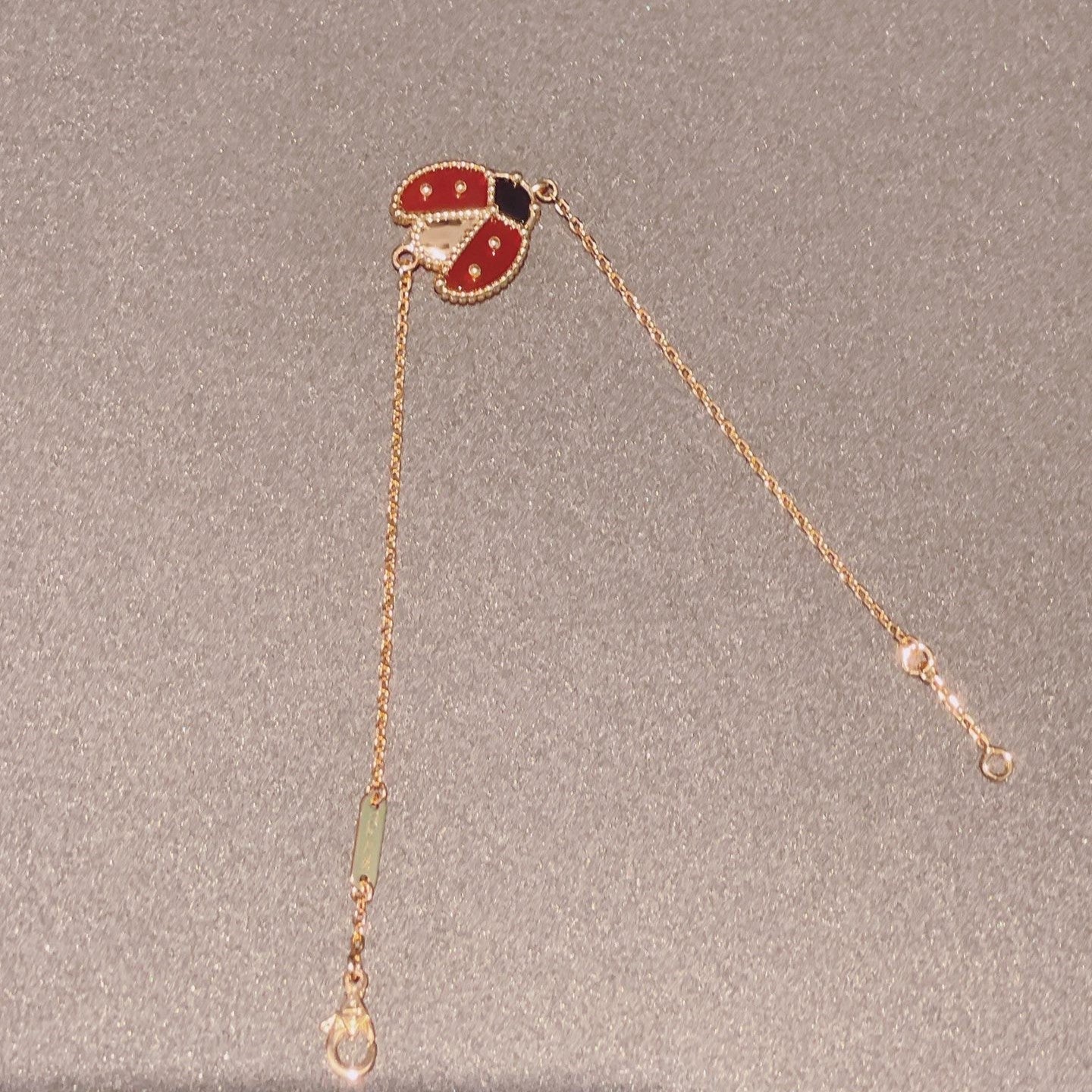 [AuraEcho Jewelry]LUCKY SPRING 1 MOTIF PINK GOLD BRACELET