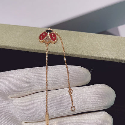 [AuraEcho Jewelry]LUCKY SPRING 1 MOTIF PINK GOLD BRACELET