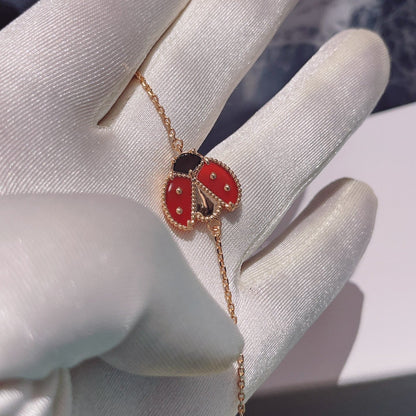 [AuraEcho Jewelry]LUCKY SPRING 1 MOTIF PINK GOLD BRACELET