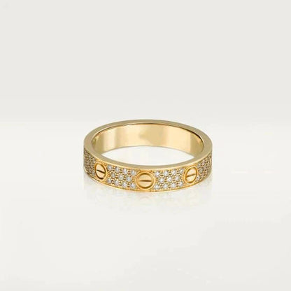 [AuraEcho Jewelry]LOVE RING 3.6MM DIAMOND PAVED