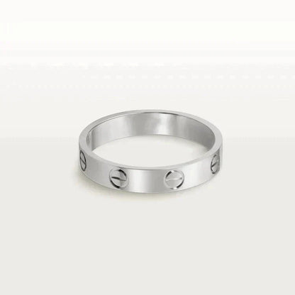 [AuraEcho Jewelry]LOVE RING 4MM 1 DIAMOND SILVER
