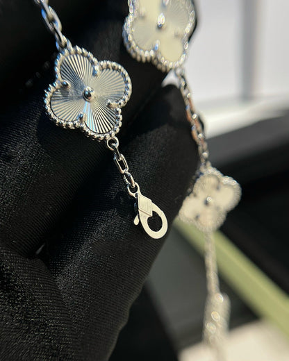 [AuraEcho Jewelry]CLOVER SILVER 5 MOTIFS BRACELET