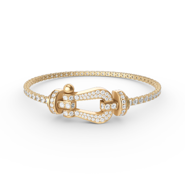 [AuraEcho Jewelry]FORCE  LARGE HORSESHOE FULL DIAMOND TENNIS BRACELET