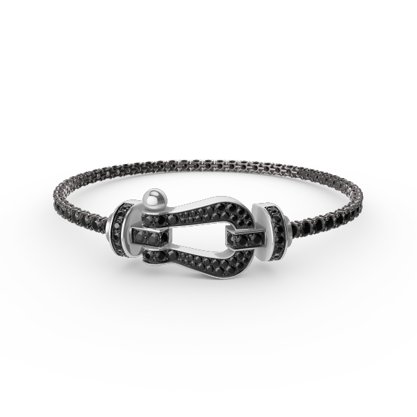 [AuraEcho Jewelry]FORCE  LARGE HORSESHOE FULL DIAMOND TENNIS BRACELET